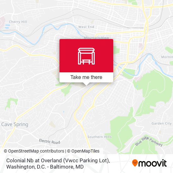 Colonial Nb at Overland (Vwcc Parking Lot) map