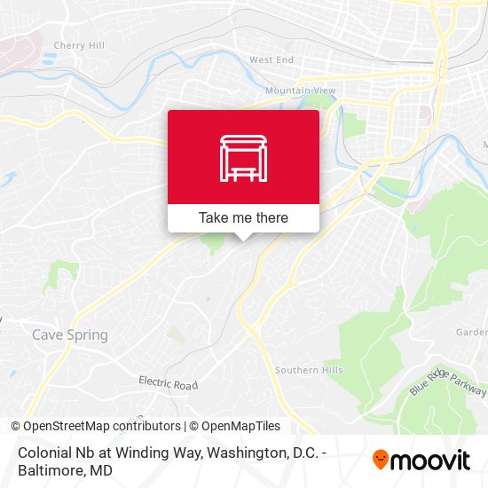 Colonial Nb at Winding Way map