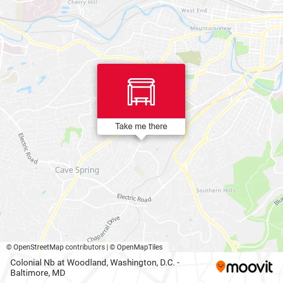 Colonial Nb at Woodland map
