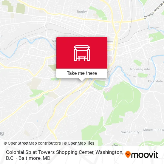 Colonial Sb at Towers Shopping Center map