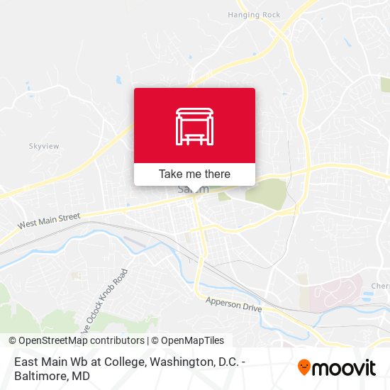 East Main Wb at College map