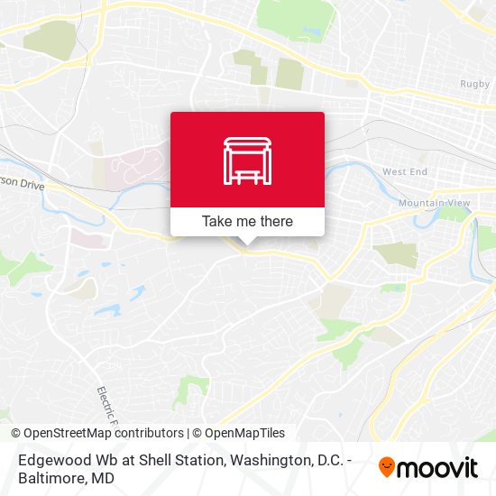 Edgewood Wb at Shell Station map