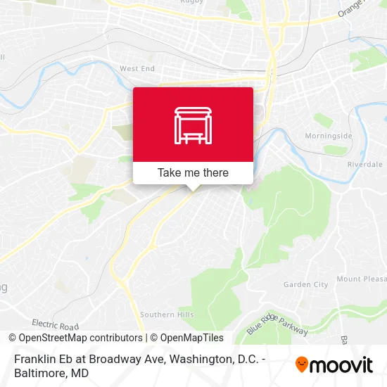 Franklin Eb at Broadway Ave map