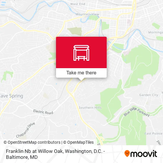 Franklin Nb at Willow Oak map