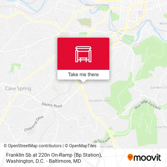 Franklin Sb at 220n On-Ramp (Bp Station) map