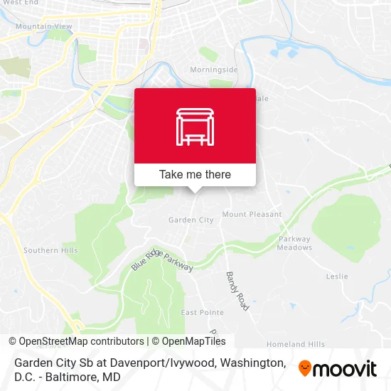 Garden City Sb at Davenport / Ivywood map