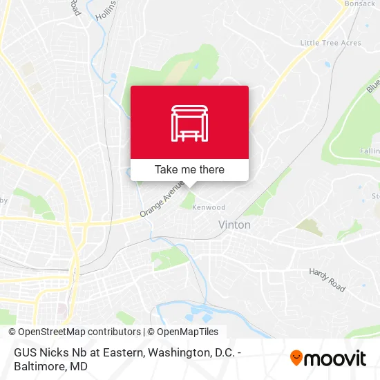 GUS Nicks Nb at Eastern map