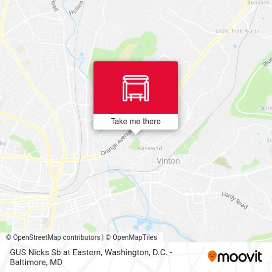 GUS Nicks Sb at Eastern map