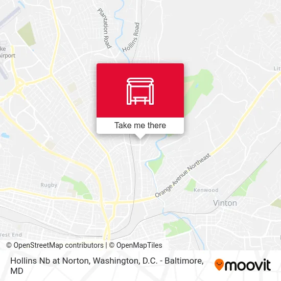 Hollins Nb at Norton map