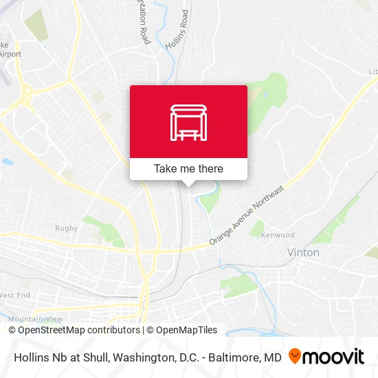 Hollins Nb at Shull map