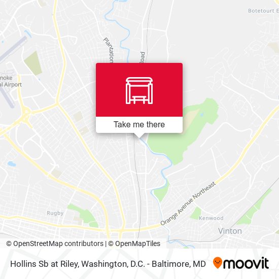 Hollins Sb at Riley map