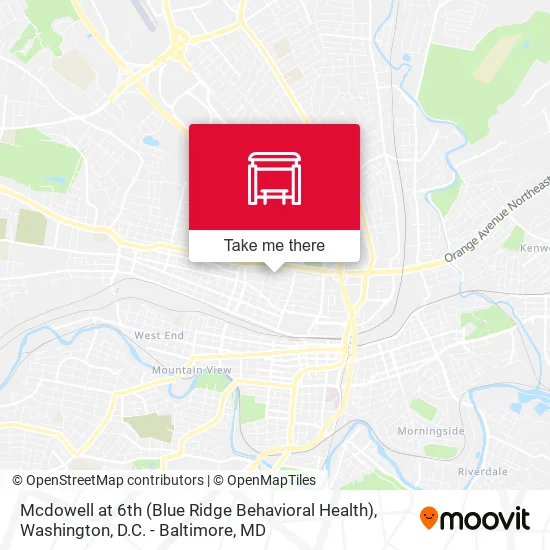 Mcdowell at 6th (Blue Ridge Behavioral Health) map