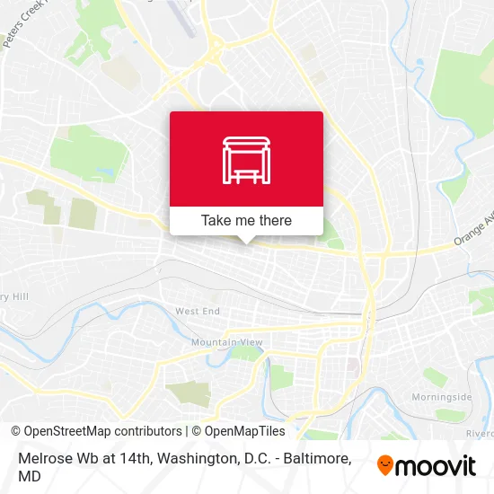 Melrose Wb at 14th map