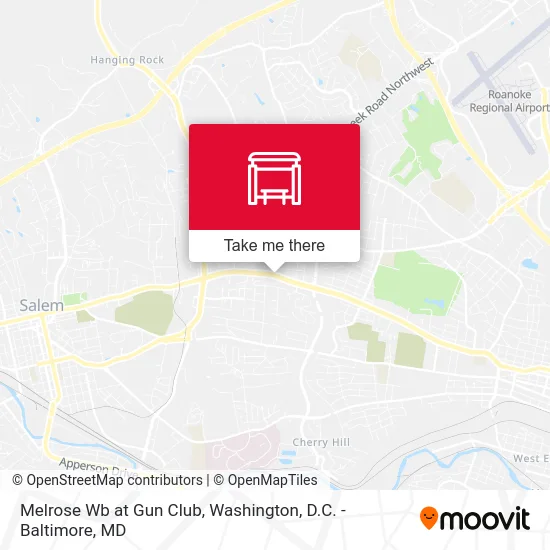 Melrose Wb at Gun Club map