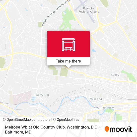 Melrose Wb at Old Country Club map