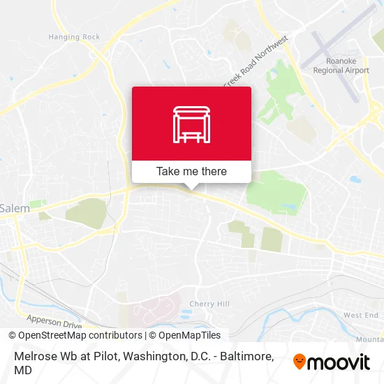Melrose Wb at Pilot map