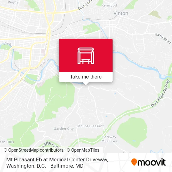 Mt Pleasant Eb at Medical Center Driveway map
