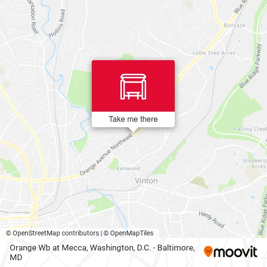 Orange Wb at Mecca map