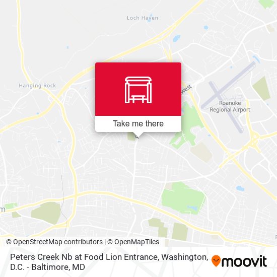 Peters Creek Nb at Food Lion Entrance map
