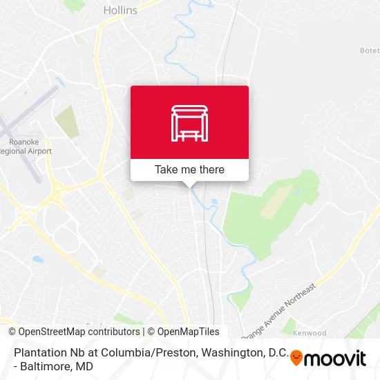 Plantation Nb at Columbia / Preston map