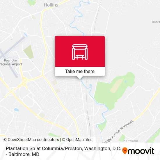 Plantation Sb at Columbia / Preston map