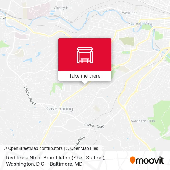 Red Rock Nb at Brambleton (Shell Station) map