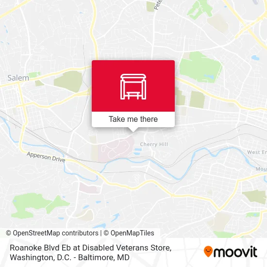 Roanoke Blvd Eb at Disabled Veterans Store map