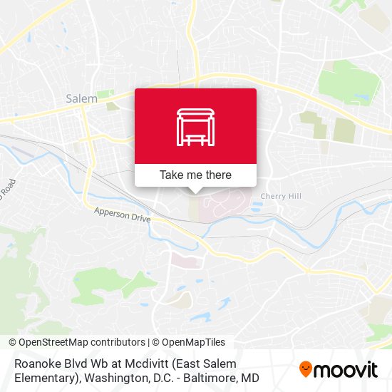 Roanoke Blvd Wb at Mcdivitt (East Salem Elementary) map