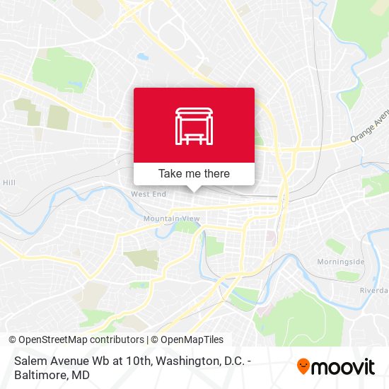 Salem Avenue Wb at 10th map