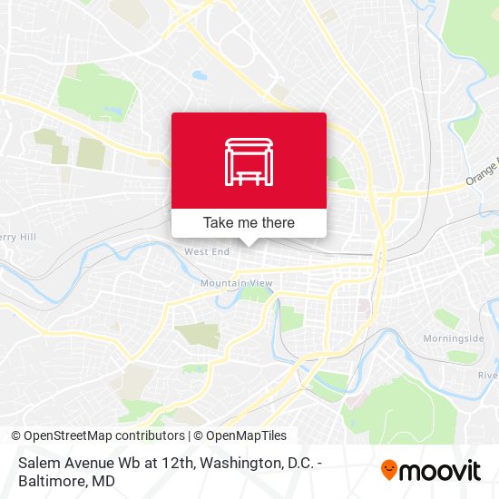Salem Avenue Wb at 12th map