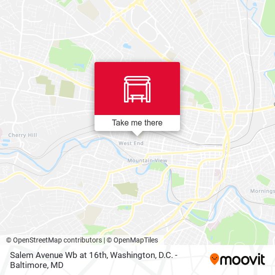 Salem Avenue Wb at 16th map
