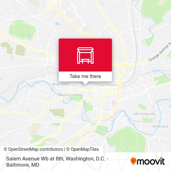 Salem Avenue Wb at 8th map