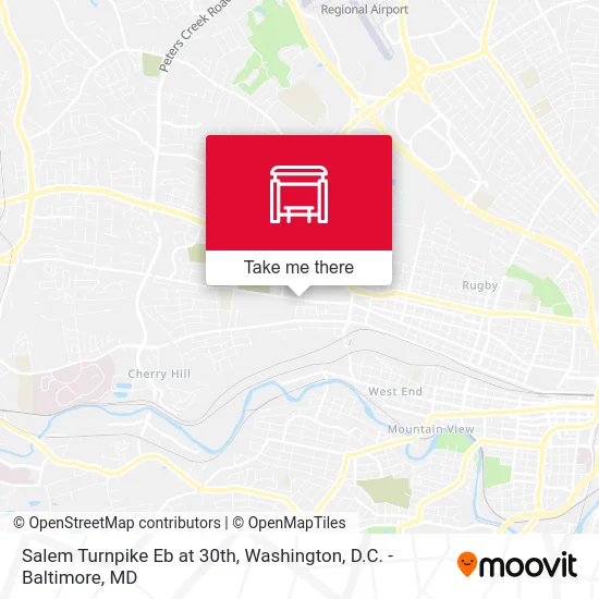 Salem Turnpike Eb at 30th map