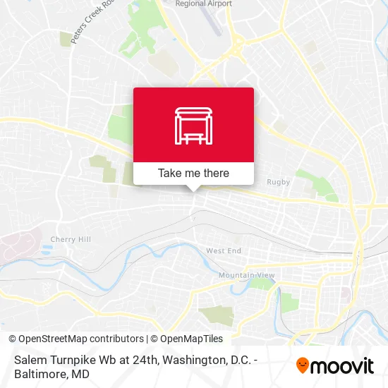 Salem Turnpike Wb at 24th map