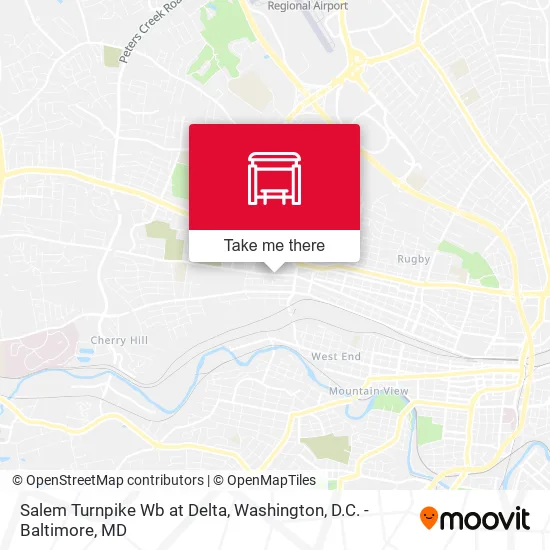 Salem Turnpike Wb at Delta map