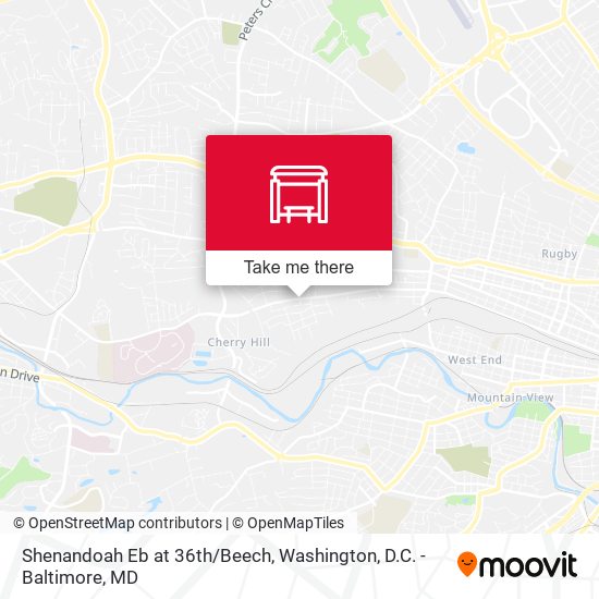 Shenandoah Eb at 36th/Beech map