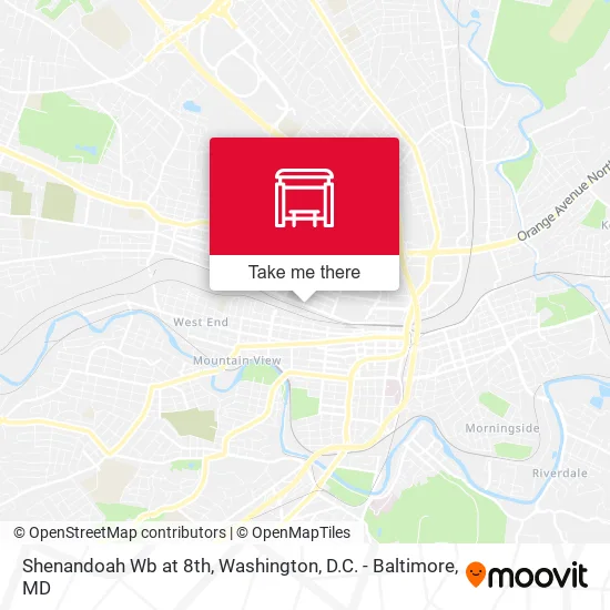 Shenandoah Wb at 8th map