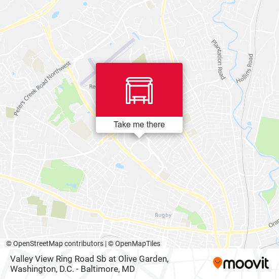 Valley View Ring Road Sb at Olive Garden map