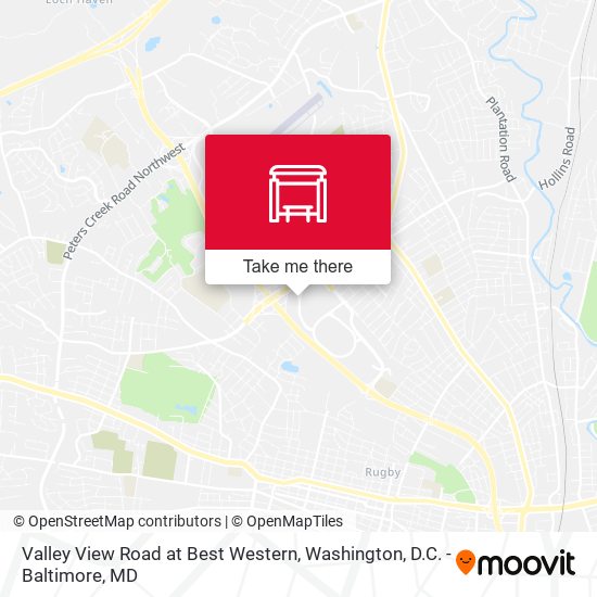 Valley View Road at Best Western map