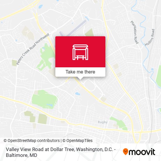 Valley View Road at Dollar Tree map