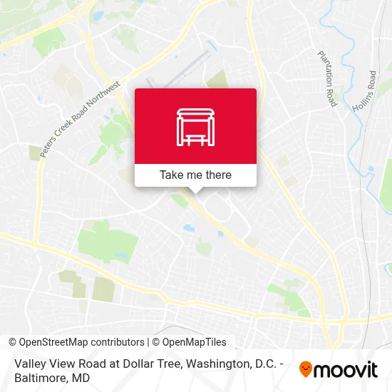 Valley View Road at Dollar Tree map