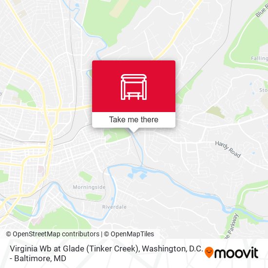 Virginia Wb at Glade (Tinker Creek) map