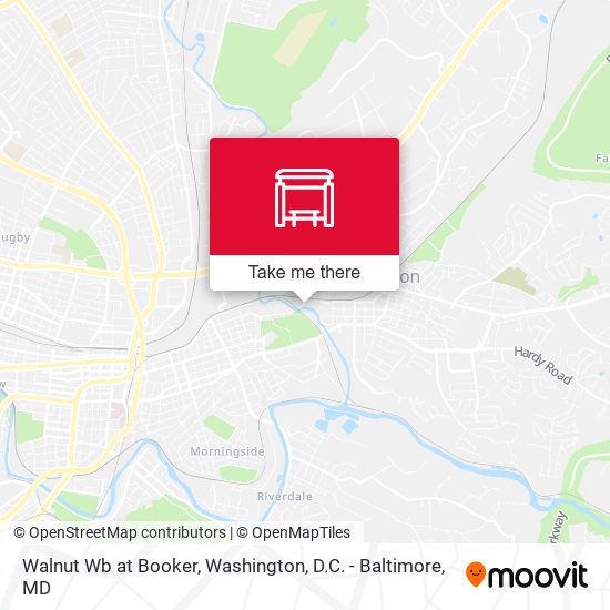Walnut Wb at Booker map