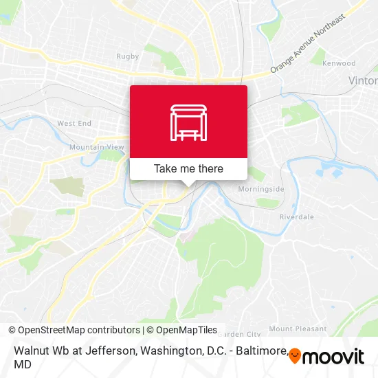 Walnut Wb at Jefferson map
