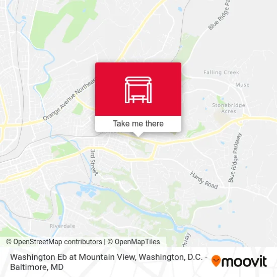 Washington Eb at Mountain View map
