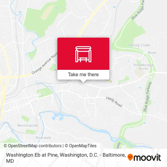 Washington Eb at Pine map