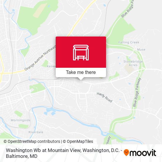 Washington Wb at Mountain View map