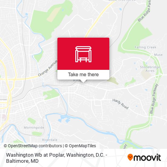 Mapa de Washington Wb at Poplar