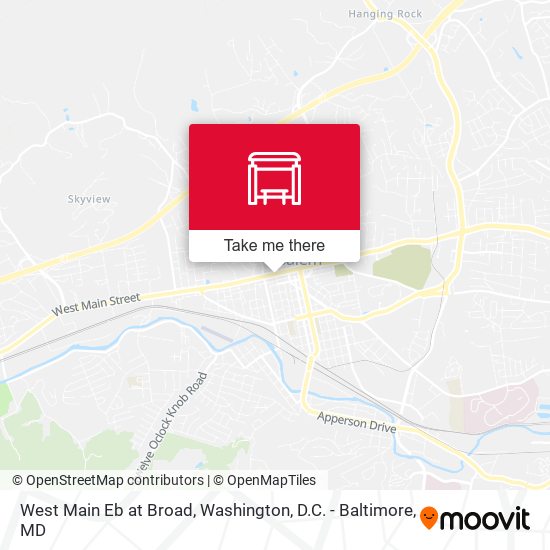 Mapa de West Main Eb at Broad