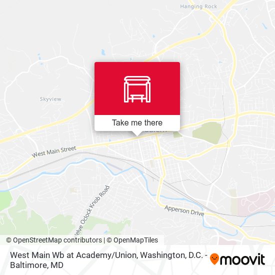 West Main Wb at Academy/Union map